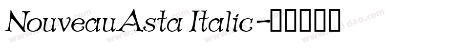 NouveauAsta Italic字体转换